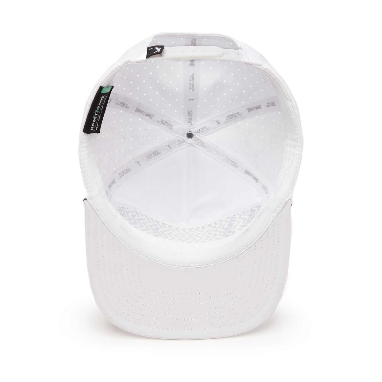 Bogeyman Stamp White - Unstructured Flat Bill Hat - Snapback