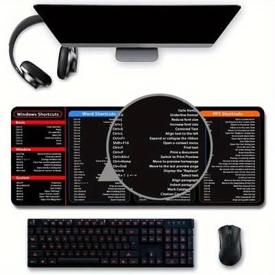 đź’–Large Size Mouse Pad With Creative Office Shortcuts For Word/Excel/PowerPoint