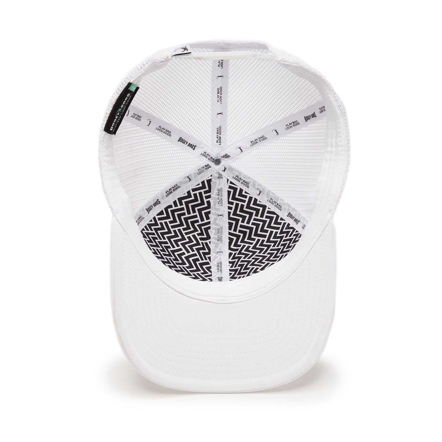 Bogeyman White/White - Mesh Trucker Hat - Snapback