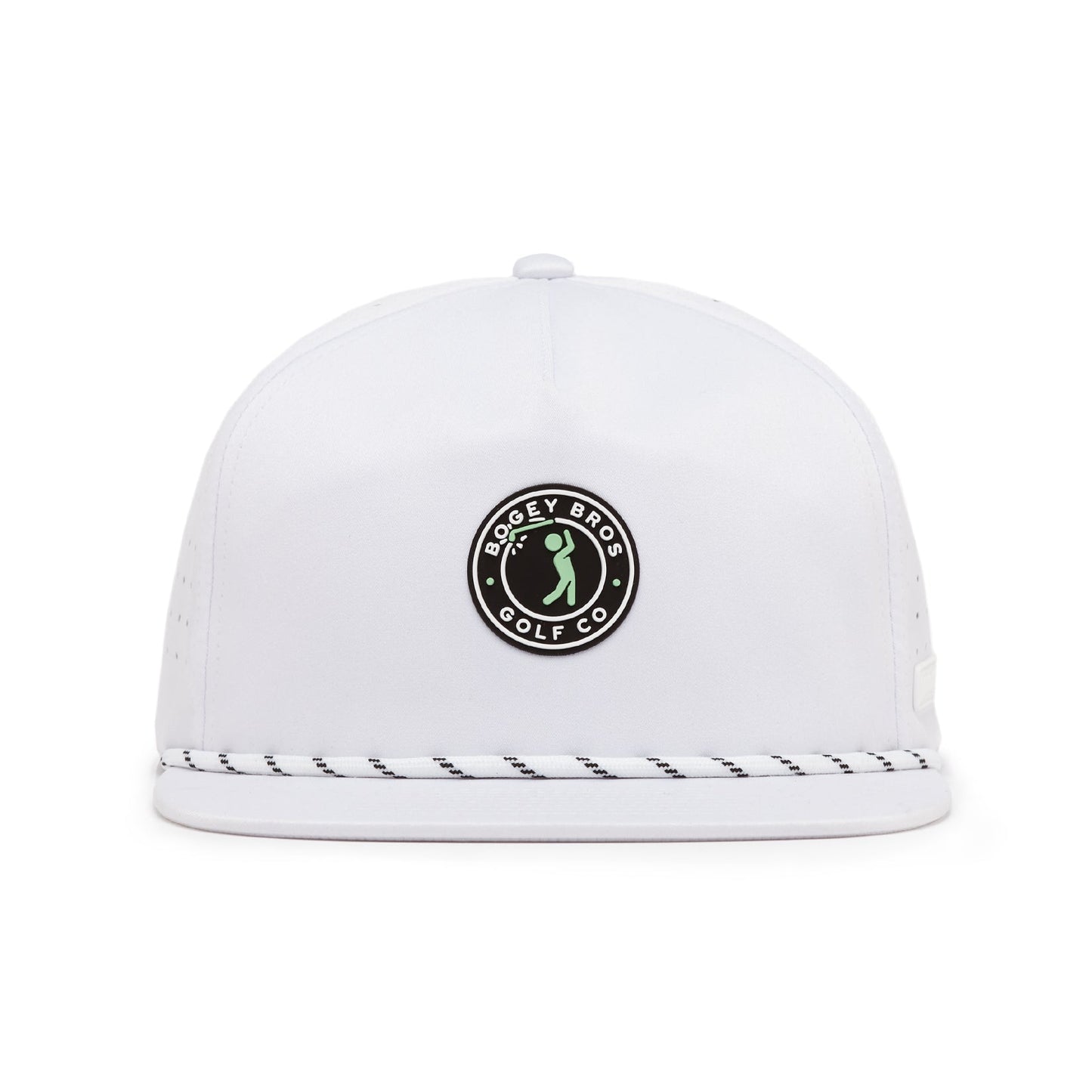 Bogeyman Stamp White - Unstructured Flat Bill Hat - Snapback