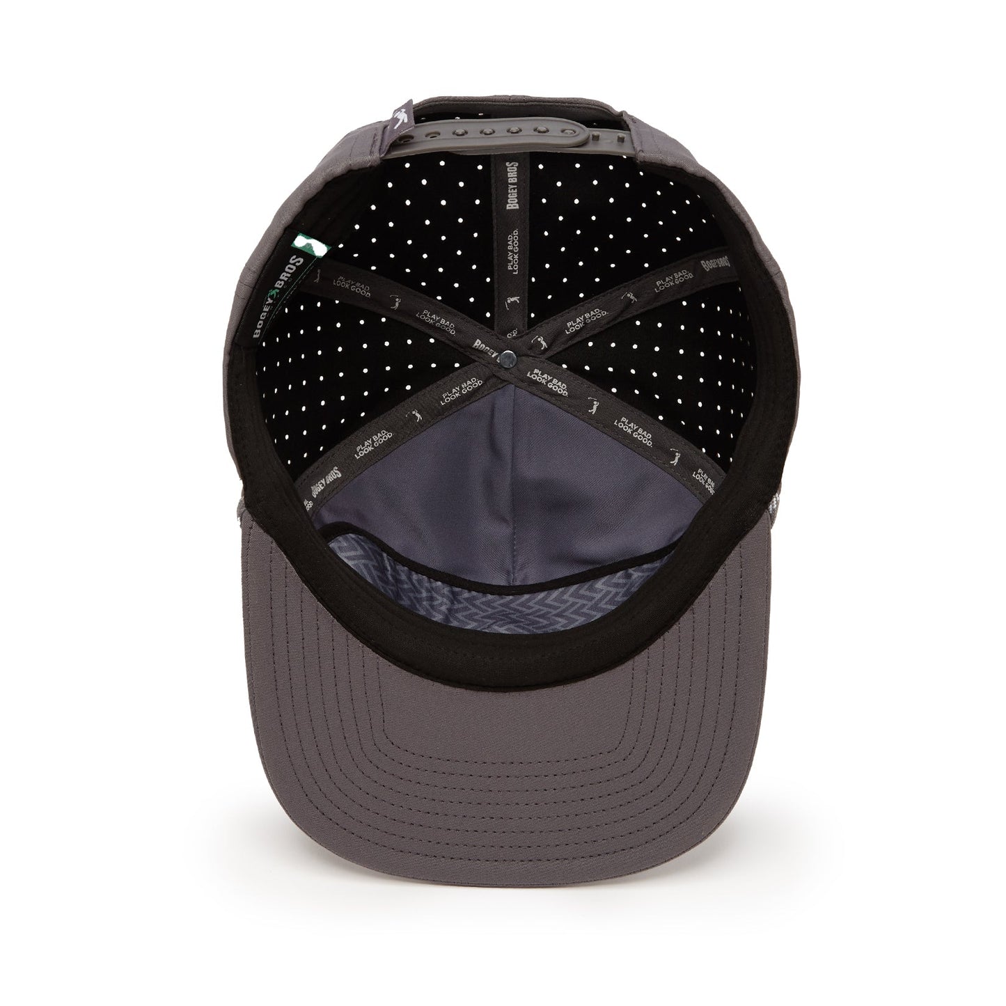 Bogeyman Stamp Charcoal - Unstructured Flat Bill Hat - Snapback