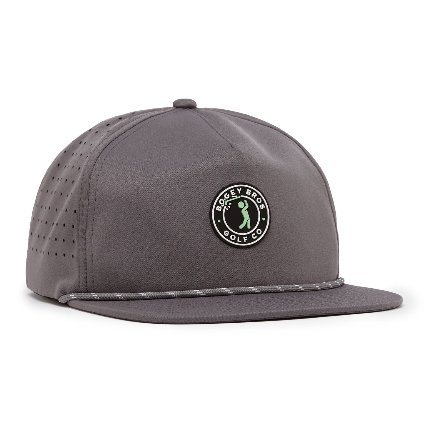 Bogeyman Stamp Charcoal - Unstructured Flat Bill Hat - Snapback