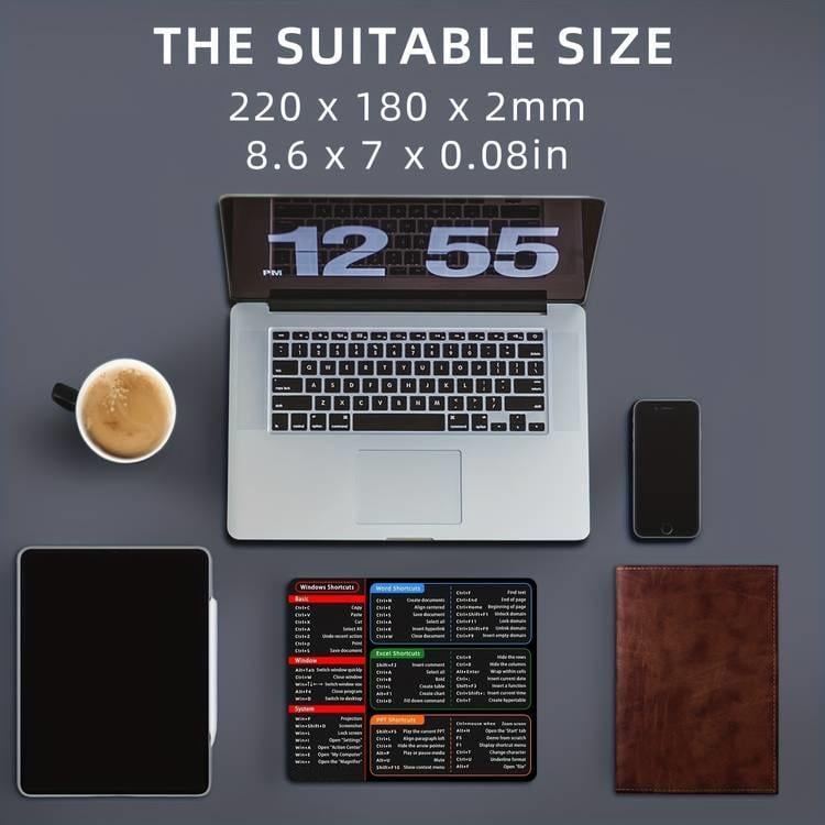 đź’–Large Size Mouse Pad With Creative Office Shortcuts For Word/Excel/PowerPoint