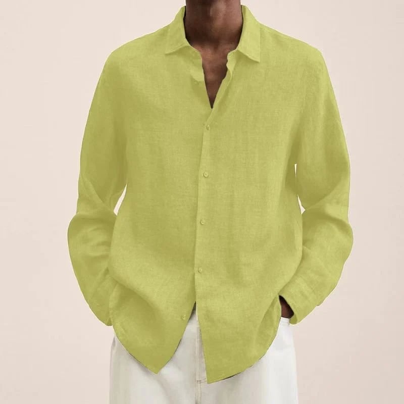 Men's Linen Long Sleeve Shirt