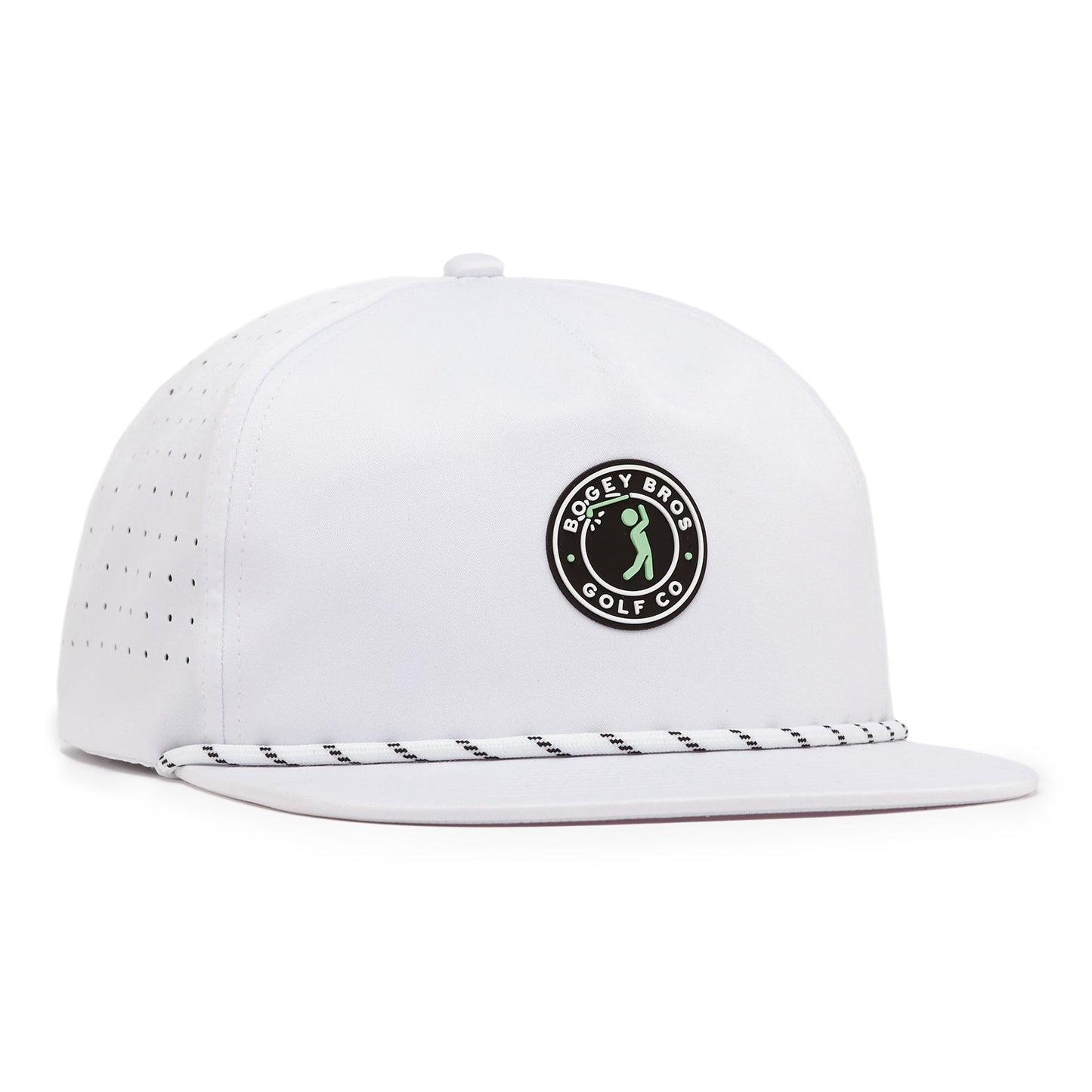 Bogeyman Stamp White - Unstructured Flat Bill Hat - Snapback