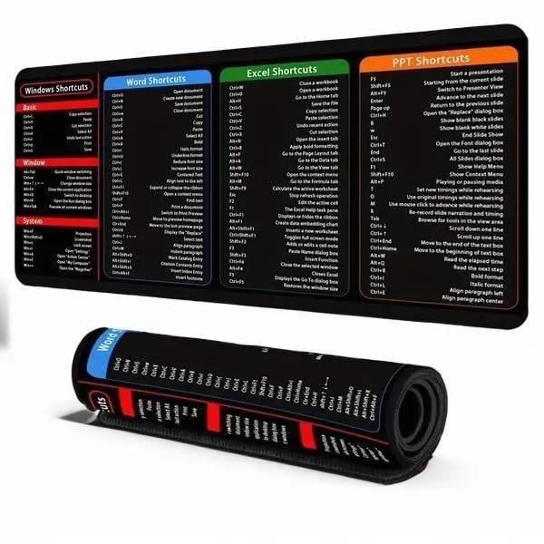 đź’–Large Size Mouse Pad With Creative Office Shortcuts For Word/Excel/PowerPoint
