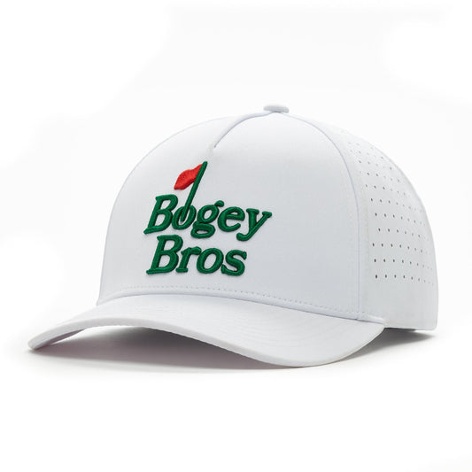 Bogey Bros White - Performance Golf Hat - Snapback